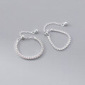 wholesale S925 silver sweet ins-style full diamond chain ring, fashionable and versatile adjustable pull ring R02552-0-3