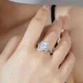 wholesale S925 Sterling Silver Moissanite Ring Women's Ice Cut Teardrop Pear Shape 2 Carat Fashion Luxury Wholesale-0-1