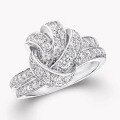 wholesale S925 Sterling Silver European and American Style Fashion Knot Stack Ring Zircon Ring Cross-border Jewelry-0-0