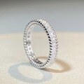 wholesale S925 sterling silver trendy hit beaded ring for women with full zirconia diamonds, ins-style minimalist niche design ring-0-1