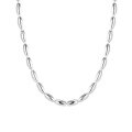 wholesale S925 Sterling Silver Rice Grain Olive Bead Silver Necklace for Women, Simple and Minimalist Layering Collarbone Chain for Spring and Summer with a Premium Feel-0-4