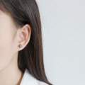 wholesale S925 Sterling Silver Korean Version Vintage Retro Cross Floral Stud Earrings for Women-0-3