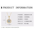Metal Pendant Necklace with D Color Moissanite, Waterdrop Hollow Design-0-17