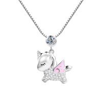 Sterling Silver New Pendant Necklace Women's Minimalist Design Light Luxury-S925 sterling silver + 10 points moissanite  925 silver