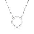 wholesale 925 Sterling Silver New Geometric Round Enamel Pendant Ins Style Minimalist Luxury Collarbone Chain-0-5
