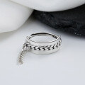 wholesale S925 Sterling Silver Retro Chain Tassel Ring Ins Style Magazine Design Versatile Index Finger Ring for Women-0-0