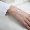 wholesale 925 Sterling Silver New Star Pendant Bracelet with Zircon Ins Style Small and Luxurious Minimalist Women's Jewelry-0-2
