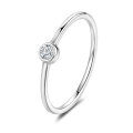 S925 Sterling Silver Women's Fashion Commuter Ring with Round Gold Moissanite-0-3