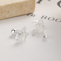wholesale Sterling Silver S925 Korean-style Bow Ear Cuff, Sweet And Fresh Screw Hollow Filigree Ear Pin Jewelry-0-3