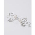 wholesale 925 Sterling Silver Freshwater Pearl Earrings Women Small Design High-End Micro-Inlaid Zircon Two-Way Wear Earrings-0-1