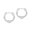wholesale S925 sterling silver geometric irregular ear clips for women, minimalist style,ins versatile silver earrings-0-7
