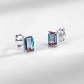 wholesale S925 Gold-Plated Geometric Minimalist Cultured Alexandrite Earrings Wholesale Customization-0-2