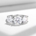 wholesale 925 Sterling Silver 3 Carat Moissanite Ring for Women, Luxury Fashion Three Lives Three Worlds Inspired Design, High-End Sense and Versatile Style-0-2
