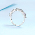 wholesale Pt950 gold plated 925 sterling silver small pave ring for women with full moissanite, factory wholesale-0-1
