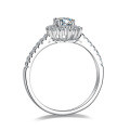 S925 Silver 1ct Oval Moissanite Ring for Women-0-3