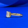 wholesale S925 Silver European and American 6*8 Small Square Sugar Ring with High-Carbon Diamond, Women's。-0-1