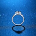 Sterling Silver Asscher Cut Moissanite Sugar Cube Ring Wholesale-0-1