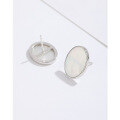 wholesale 925 Sterling Silver European and American Vintage Mother-of-Pearl Earrings for Women, Minimalist Small Design with High-End Elegance-0-3