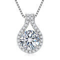 Sterling Silver Fashion Luxury Moissanite Necklace Cross-Border Wholesale-0-23