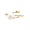 wholesale S925 Silver Vintage Minimalist Luxury Style Pearl Ring for Autumn Wholesale by Yili Jewelry Factory-0-0
