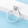 wholesale S925 Sterling Silver Four-Prong Moissanite Ring for Women, Cross-Border E-Commerce New Product, Factory Dropshipping-0-3