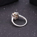 wholesale S925 Sterling Silver Fashionable and Luxe Natural Gemstone Ring for Women with Genuine Citrine, TikTok Live-0-2