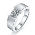 wholesale 925 Sterling Silver Men's Moissanite Diamond Ring Trendy Factory Direct Cross-Border E-commerce Men's Rings-0-1