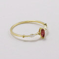 wholesale 18K Gold Jewelry Fashion Trend Niche Versatile Luxury Hollow Ruby Full-Cut Diamond Ring-0-2