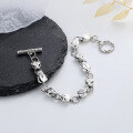 wholesale S925 Sterling Silver Hip-Hop Trendy Cool Fashion Hand Jewelry with Unique Creative Panther Head Design OT Buckle Bracelet-0-3