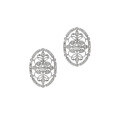 wholesale S925 Sterling Silver Openwork Lace Pearl Earrings Retro French Court Style Small Vintage High-End Earrings-0-4