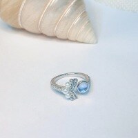 wholesale Metal material, cross-border hot-selling fishtail pearl ring openable women's high-end sense lightweight luxury niche design crown V-shaped French hand accessory-xb475-crown pearl ring