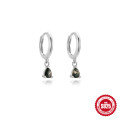 wholesale S925 Sterling Silver with Natural Stone Agate Lapis Lazuli Earrings, Elegant Light Luxury-0-10