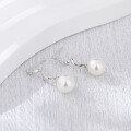 wholesale Sterling Silver Pearl Earrings for Women, Luxury Minimalist Wave Pattern Shell Pearl Stud Earrings-0-3