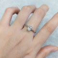 wholesale S925 Sterling Silver High-End 1ct Zircon Four-Prong Eagle Claw Single Stone Engagement Ring with Zircon-0-3