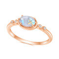 wholesale S925 sterling silver and rose gold plated ring inlaid with natural moonstone, a fashionable and elegant luxury piece-0-4