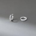 wholesale 999 Sterling Silver Fresh and Sweet Ins Style Niche Design Exquisite and Versatile Hollow Hoop Earrings M05550-0-4