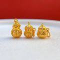 wholesale Gold-Plated S925 Ancient Silver Engraved Six-Character Mantra Gourd Pendant Ruyi Coin Gourd Drop Pendant for Women-0-2