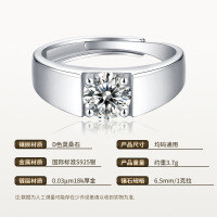 18k Gold Plated 925 Sterling Silver Vintage Moissanite Men's Ring Wholesale-6.5mm/1 carat moissanite/S925 sterling silver  Closed-cut US size 12