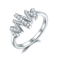 wholesale New Cross-Border Popular Brand Women's Wedding Ring S925 Sterling Silver Pavé Zirconia Band Ring, Dior-Inspired-Platinum US size 9#