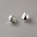 wholesale S925 Sterling Silver Exquisite Minimalist Niche Geometric Faceted Polyhedron Sphere Ear Clasp M06599-0-2