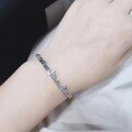 wholesale Metal material S925 Korean Dongdaemun same style fashion urban bracelet personalized ins style retro geometric bangle trend-0-2