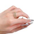 wholesale S925 Silver Snake-Shaped Three-Row Diamond Ring for Women, Cross-Border Style, AliExpress Model, Dropshipping-0-4