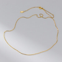 wholesale S925 Sterling Silver Geometric Line Korean Style Thin DIY Cross Chain Necklace Y01229-S925 silver single chain gold 925 silver