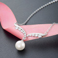 wholesale S925 Sterling Silver Korean Dongdaemun Style Pearl Pendant Zircon Shell Seagull Necklace Minimalist Fashion Collarbone Chain-0-1