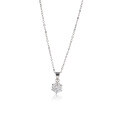 wholesale 925 Sterling Silver Moissanite Necklace for Women, One Carat Solitaire Pendant Collarbone Chain, Small Design, Gift for Girlfriend on Qixi Festival-0-3