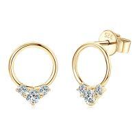 S925 Sterling Silver D-color Moissanite Bow Earrings-U-style [Clearance Sale with Free Shipping] K Gold  925 Silver