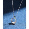wholesale S925 Sterling Silver Women's Necklace, Minimalist Geometric Pendant Collarbone Chain, Small and Unique Design, High-End and Versatile-0-0