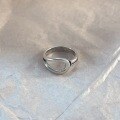 wholesale S925 Silver Antique Silver Oxidized Hollow-Out Minimalist Ring for Women, Unique and Niche Design Openable Ring for TikTok Live-0-3