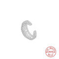 wholesale S925 Sterling Silver C-Shaped No Hole Diamond Pattern Ear Clips, Hot Cross-Border Trendy INS Ear Cuffs for No Piercing-0-6