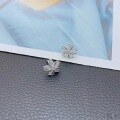 wholesale S925 Sterling Silver Fashion Swirl Bloom Exquisite Flower Stud Earrings for Women, Small Niche Minimalist Zircon Inlaid Ear Wholesale-0-2